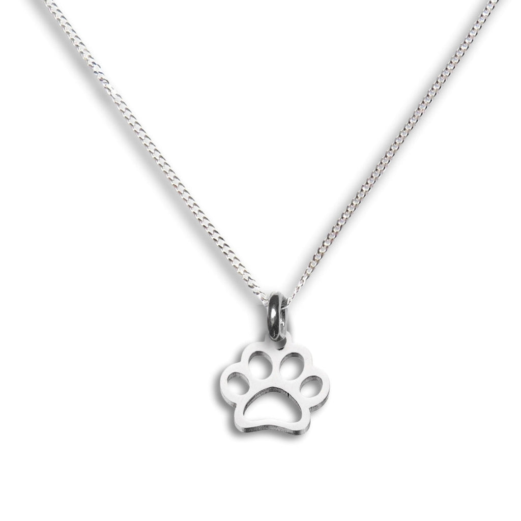 Paw Print Silver Necklace 🐾
