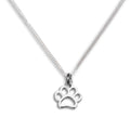 Paw Print Silver Necklace 🐾