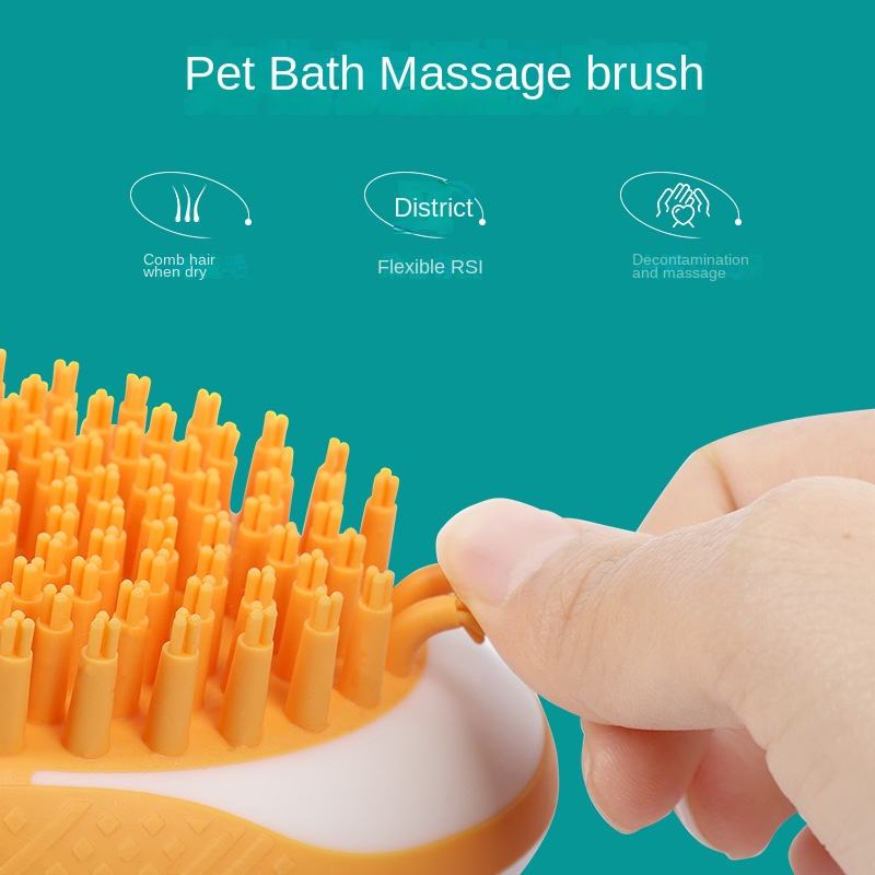 2-in-1 Silicone Dog Bath & Grooming Brush 🐾