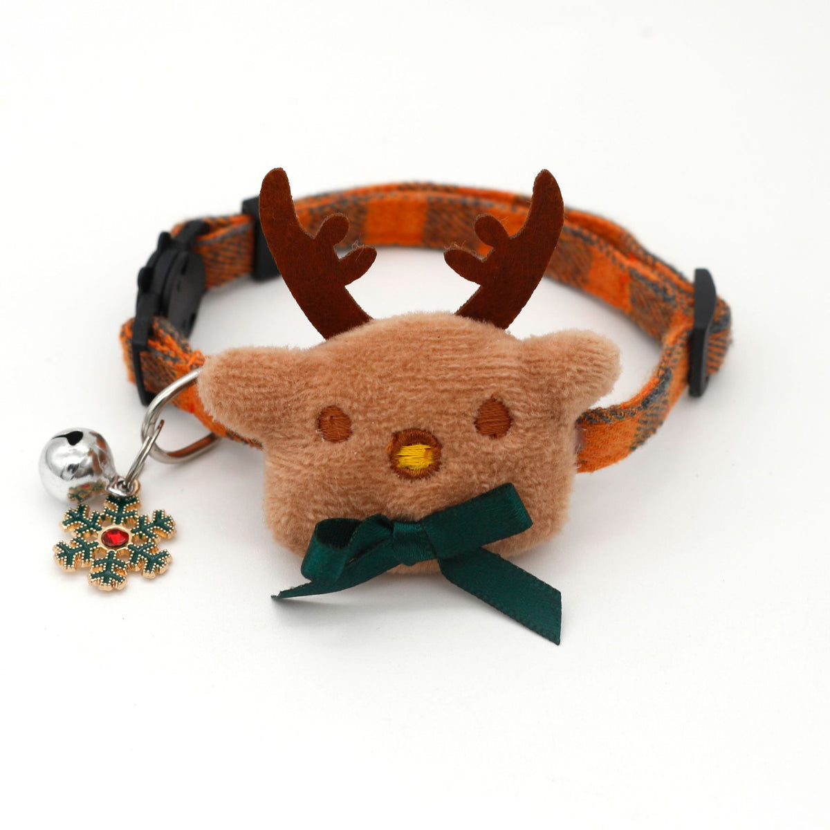 Christmas Plaid Dog Collar with Bow 🎄