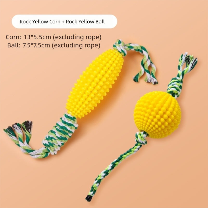 Corn Knot Dog Toy 🌽🐾