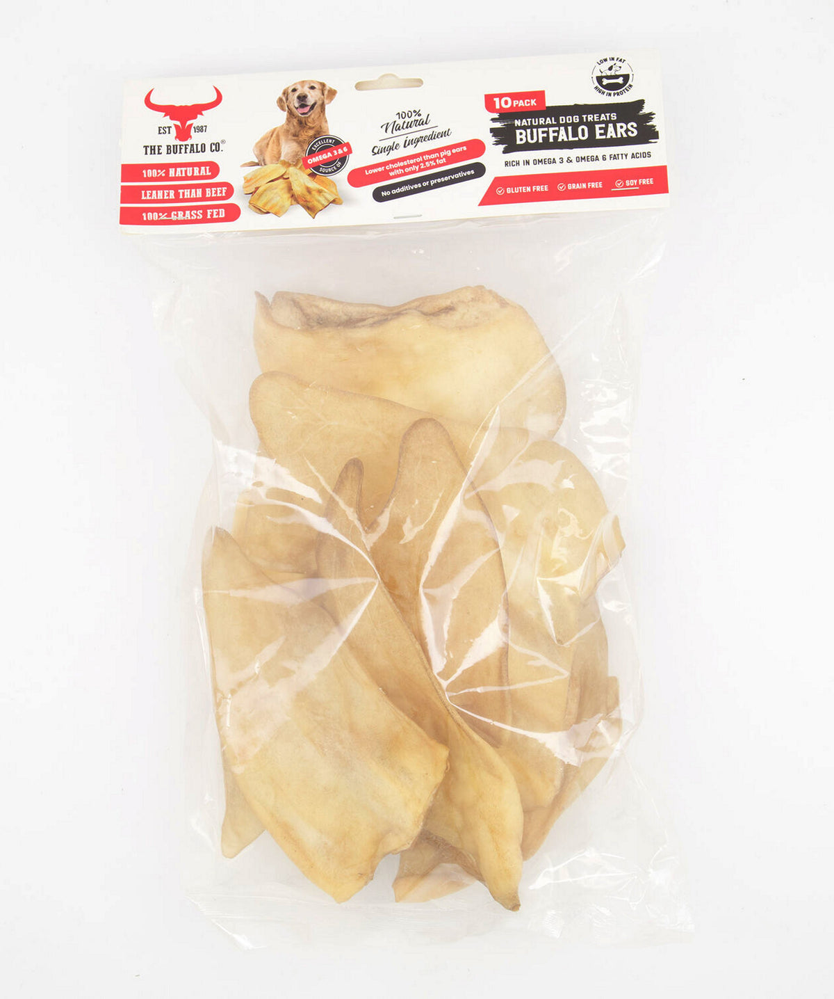 Buffalo Ears for Dogs – 10, 20 or 50 Ears