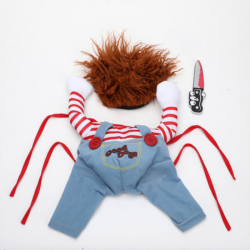 Scary Doll Halloween Dog Costume 🎃