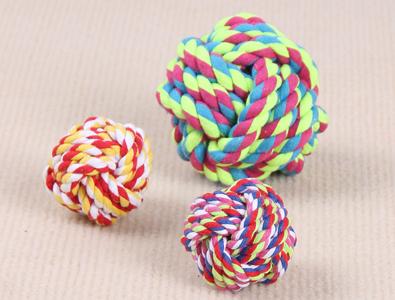 Knotted Rope Ball Dog Toy 🐾