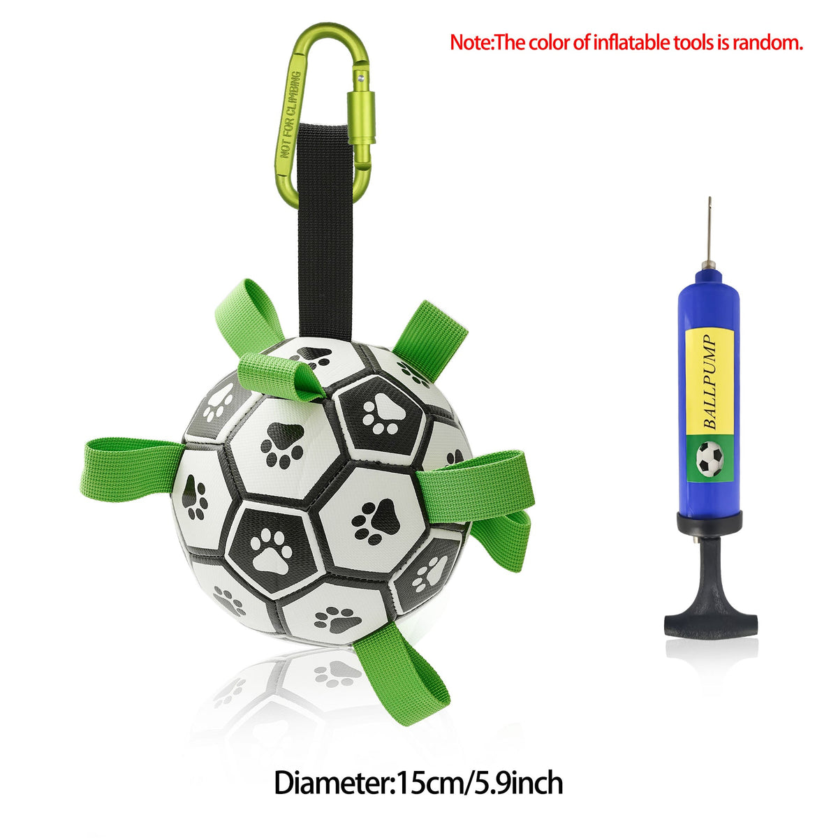 Interactive Dog Football Toy – Inflatable Fetch & Play Ball