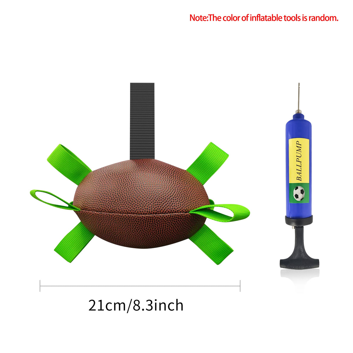 Interactive Dog Football Toy – Inflatable Fetch & Play Ball