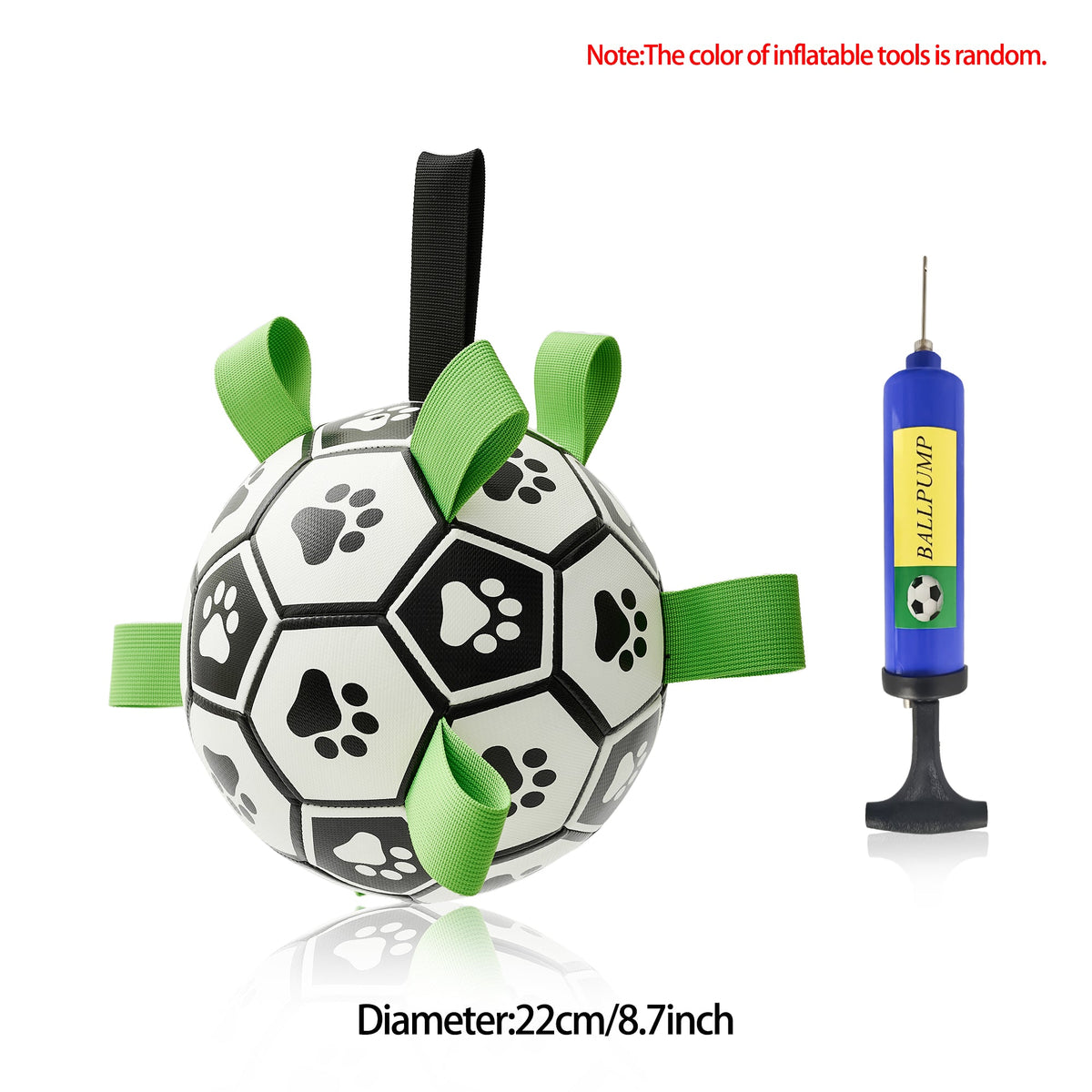 Interactive Dog Football Toy – Inflatable Fetch & Play Ball