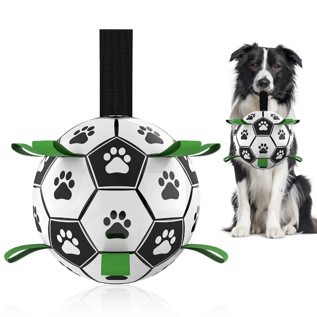 Interactive Dog Football Toy – Inflatable Fetch & Play Ball