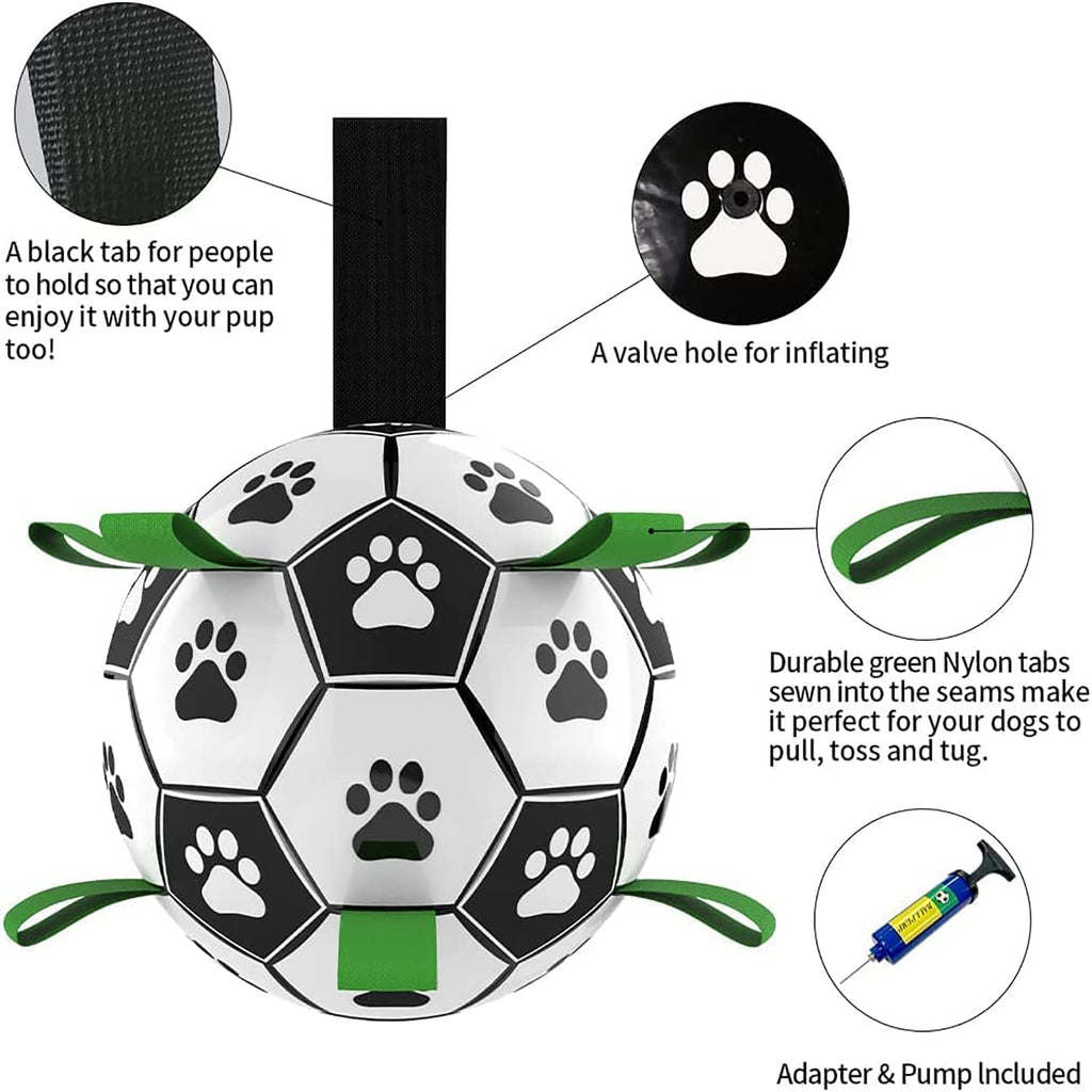 Interactive Dog Football Toy – Inflatable Fetch & Play Ball