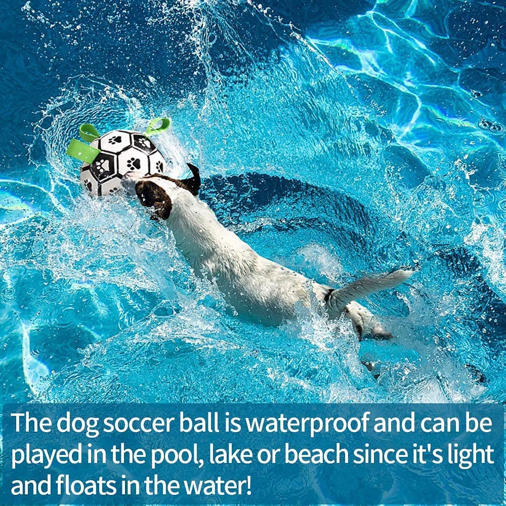 Interactive Dog Football Toy – Inflatable Fetch & Play Ball