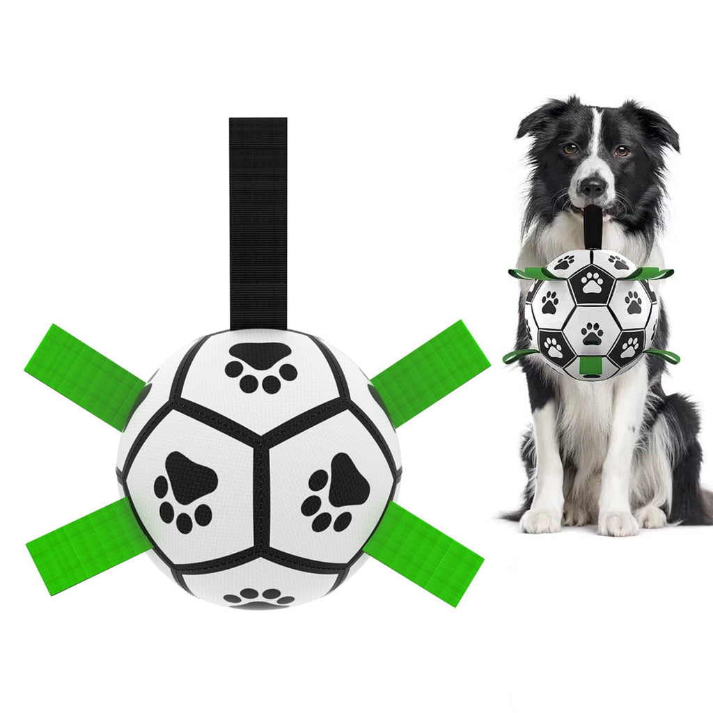 Interactive Dog Football Toy – Inflatable Fetch & Play Ball