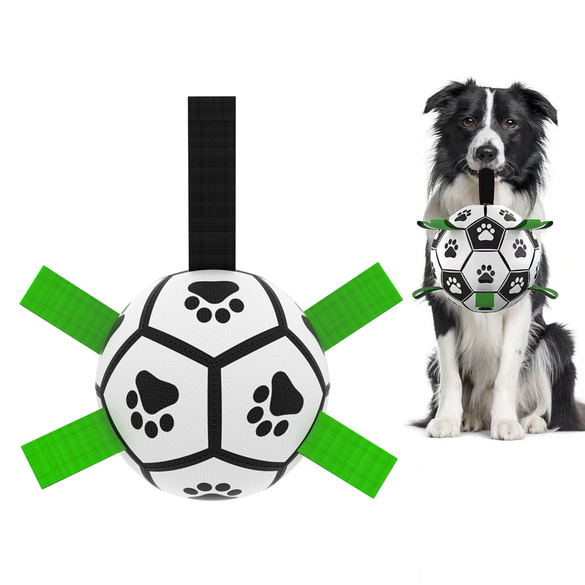 Interactive Dog Football Toy – Inflatable Fetch & Play Ball