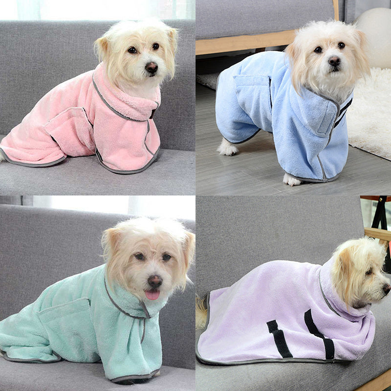 Quick-Dry Dog Towel Robe 🐾