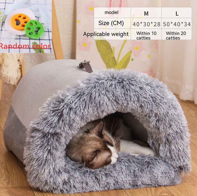 Cosy Plush Dog Nest Bed
