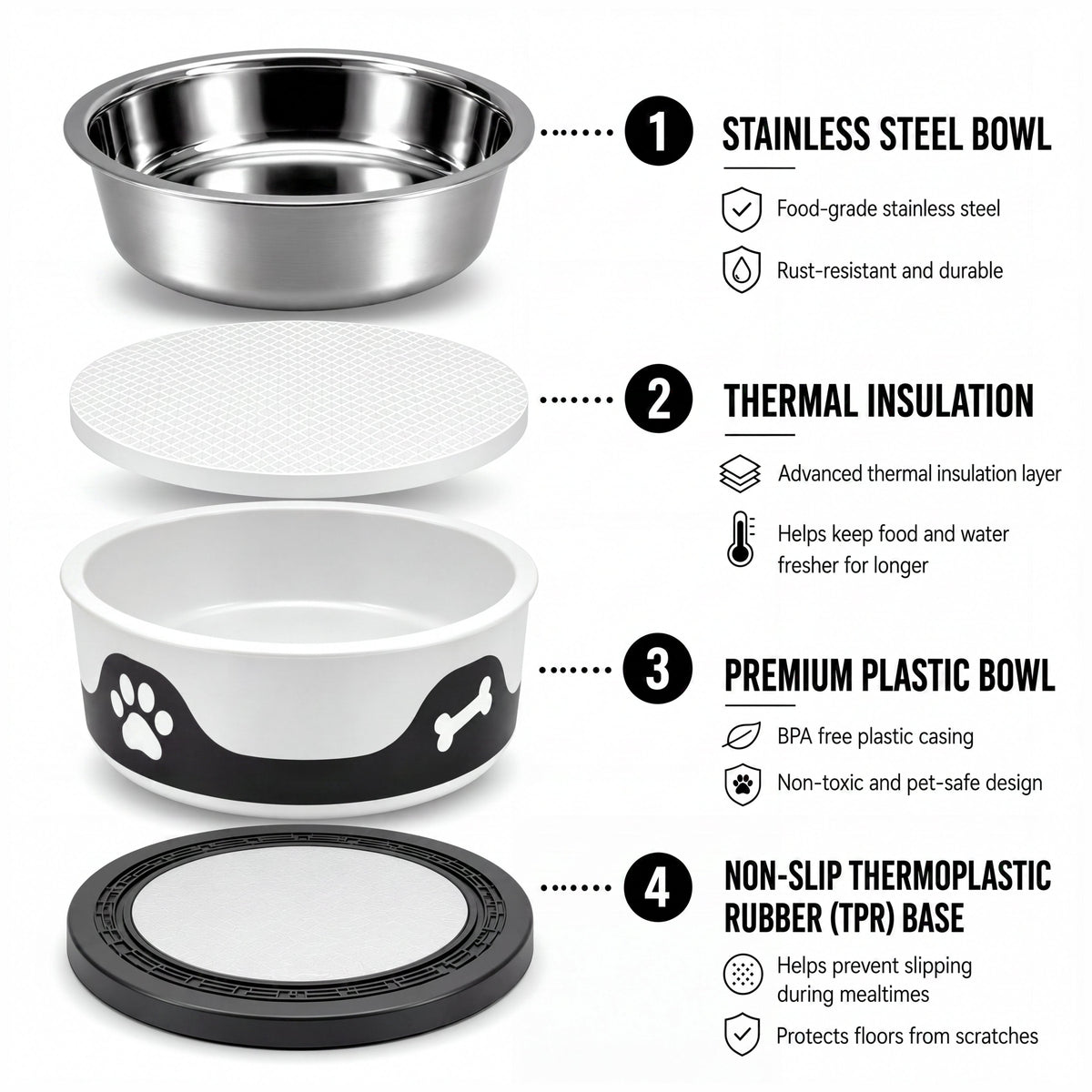 ThermaCool Dog Bowl – Espresso