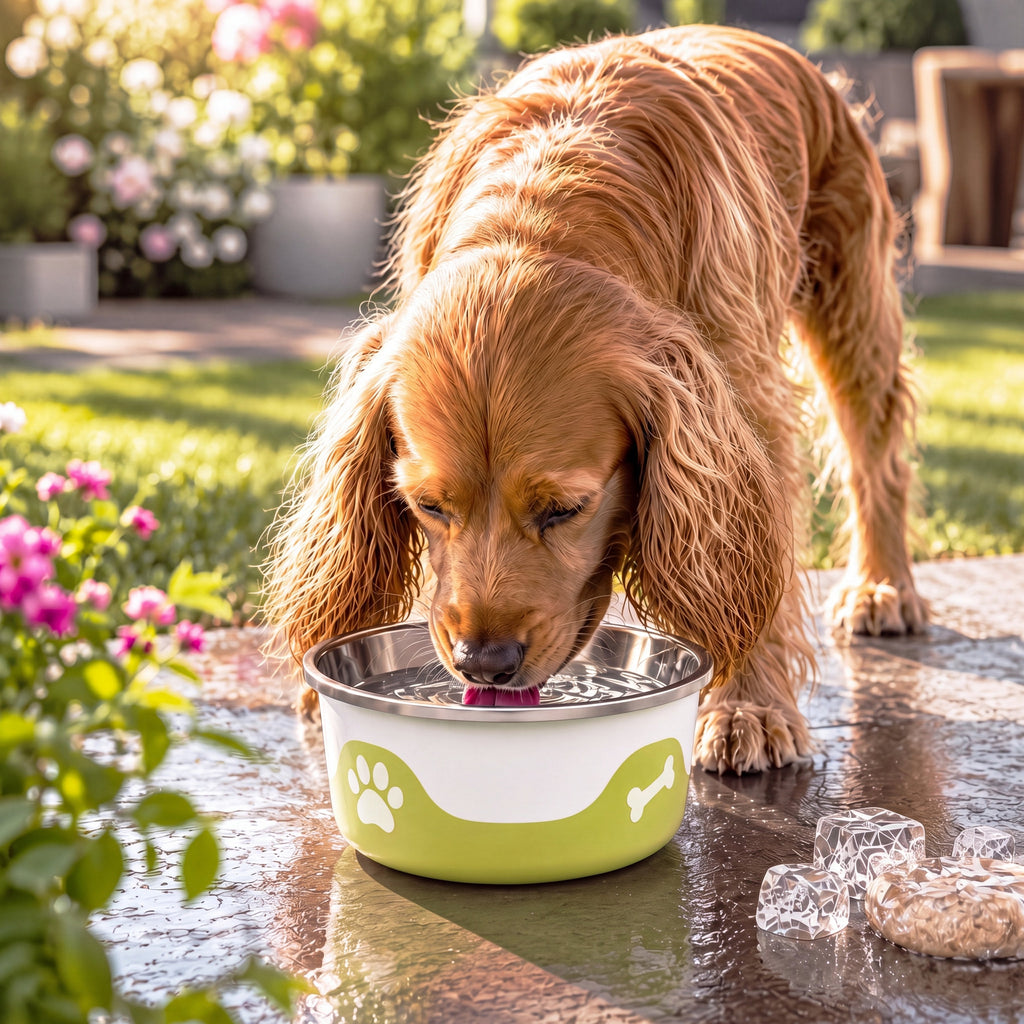 ThermaCool Dog Bowl – Olive Green