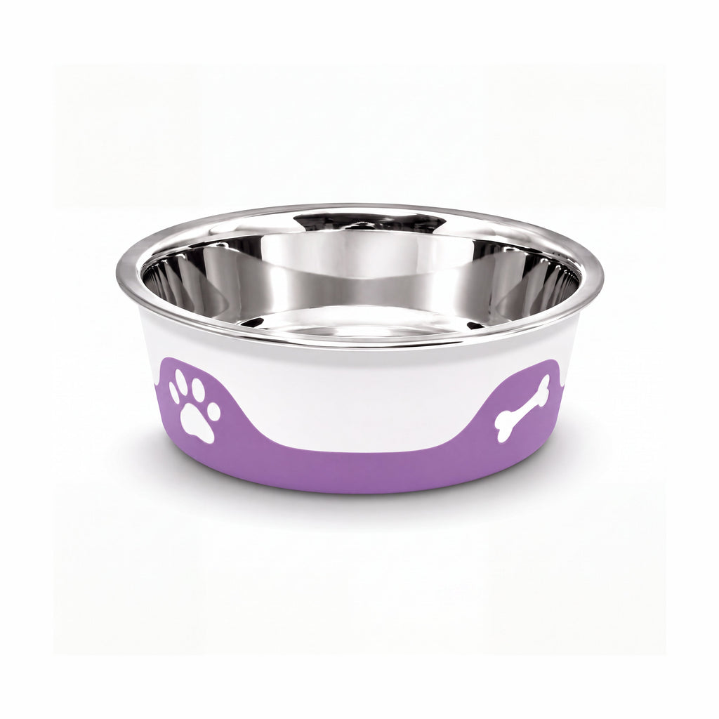 ThermaCool dog bowl in grape