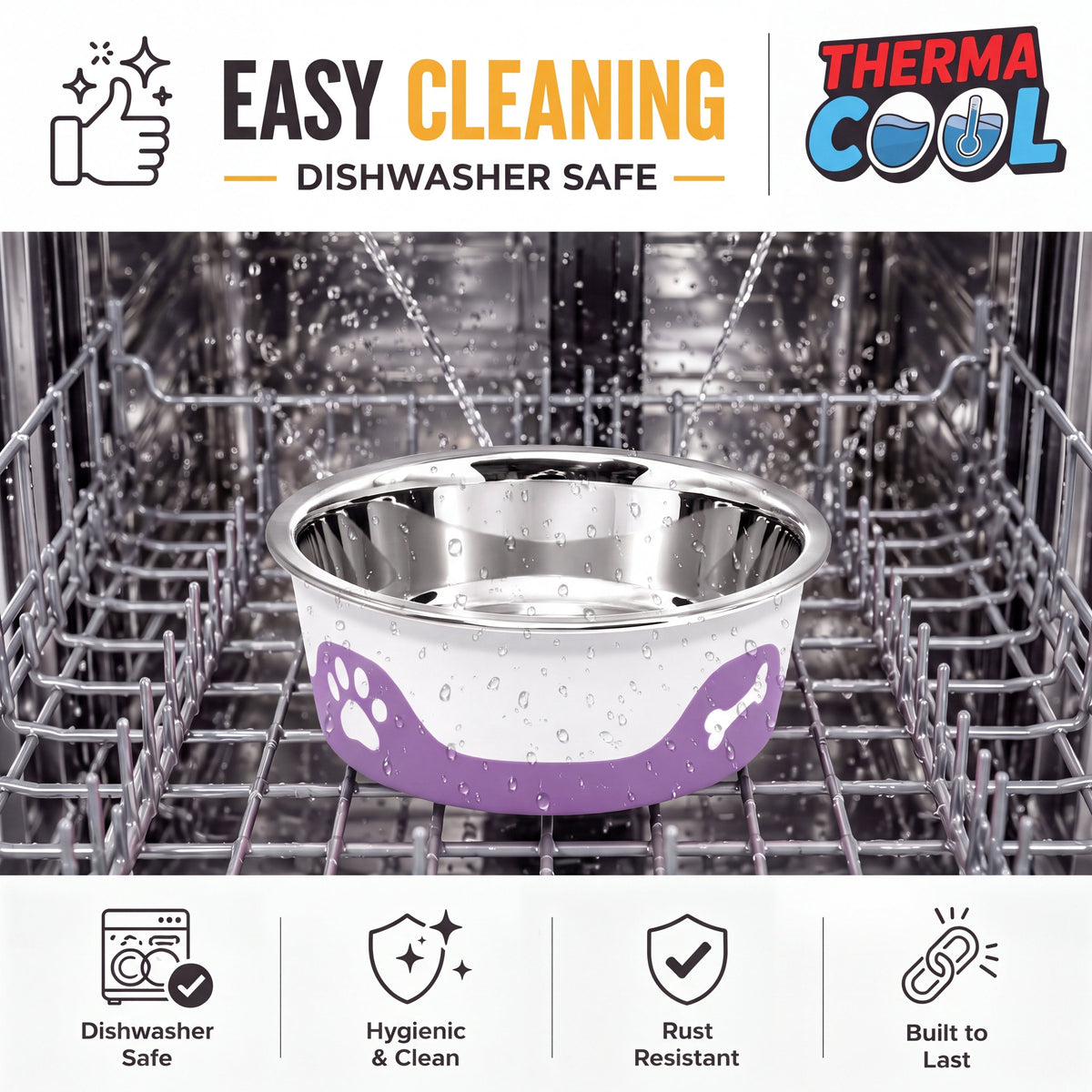ThermaCool Dog Bowl – Grape
