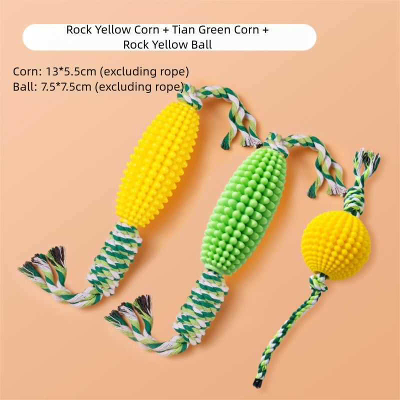 Corn Knot Dog Toy 🌽🐾