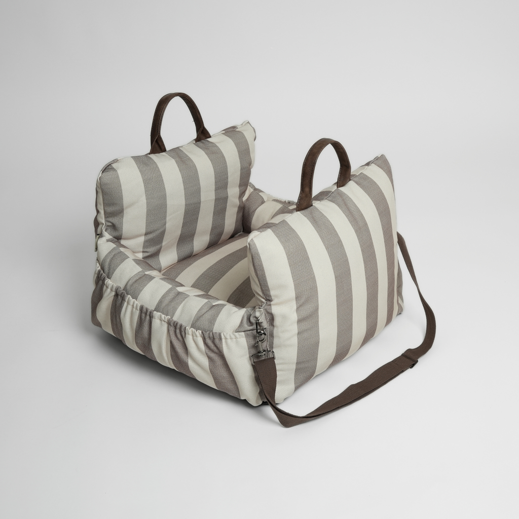 Lara Striped Dog Car Seat