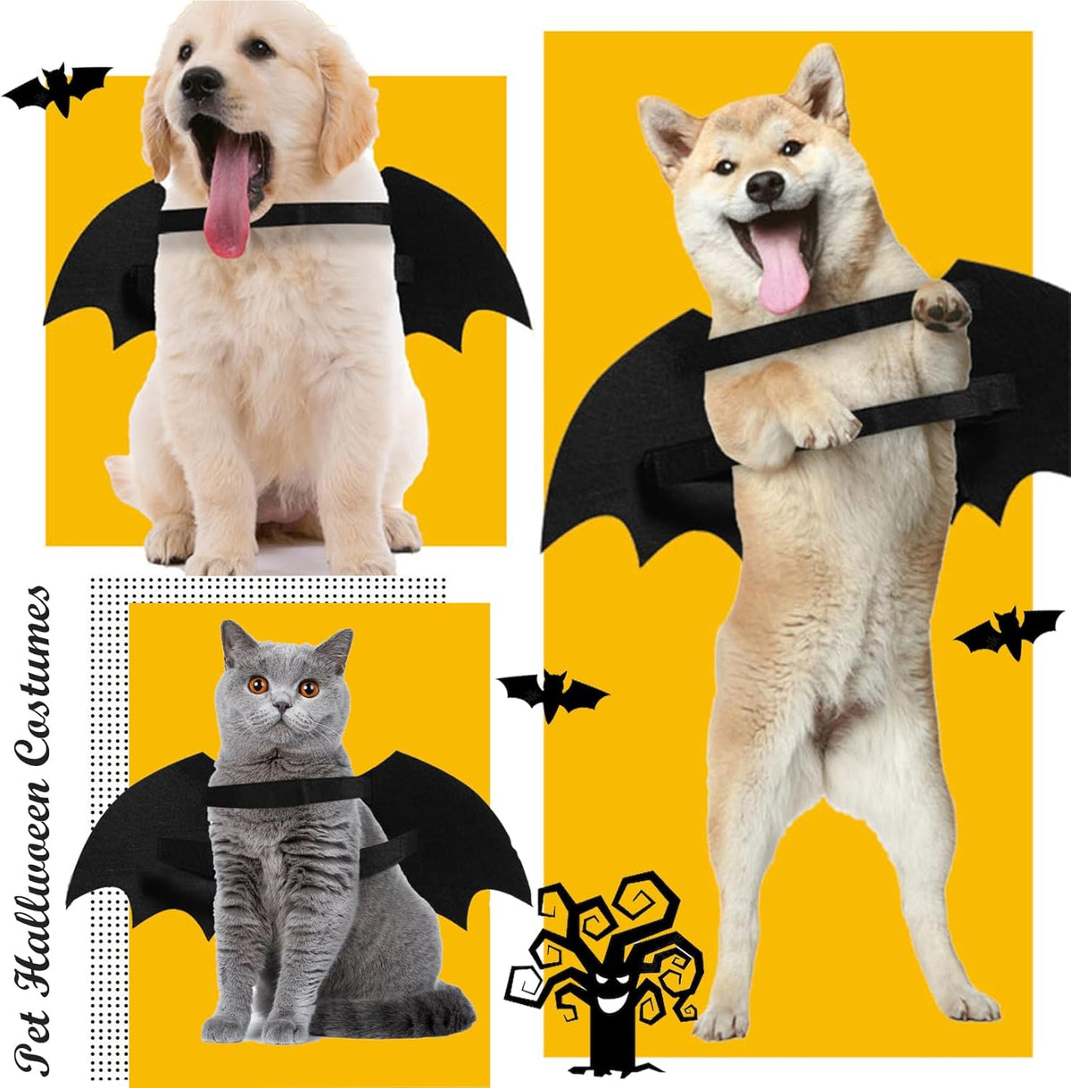 Skeleton Bat Wings Halloween Dog Costume 🦇🎃