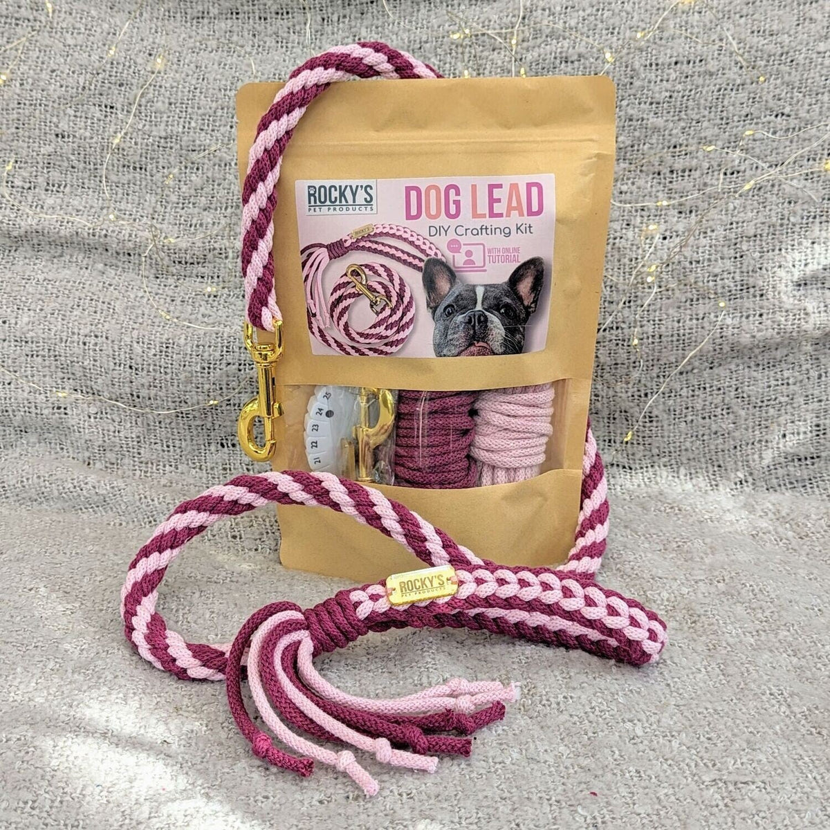 Make Your Own Dog Lead Craft Kit – Pink 🐾
