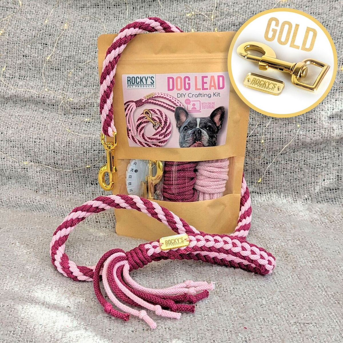 Make Your Own Dog Lead Craft Kit – Pink 🐾