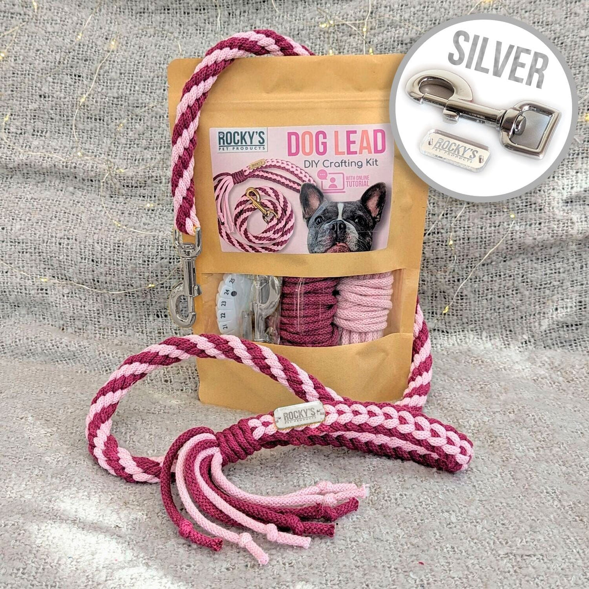 Make Your Own Dog Lead Craft Kit – Pink 🐾