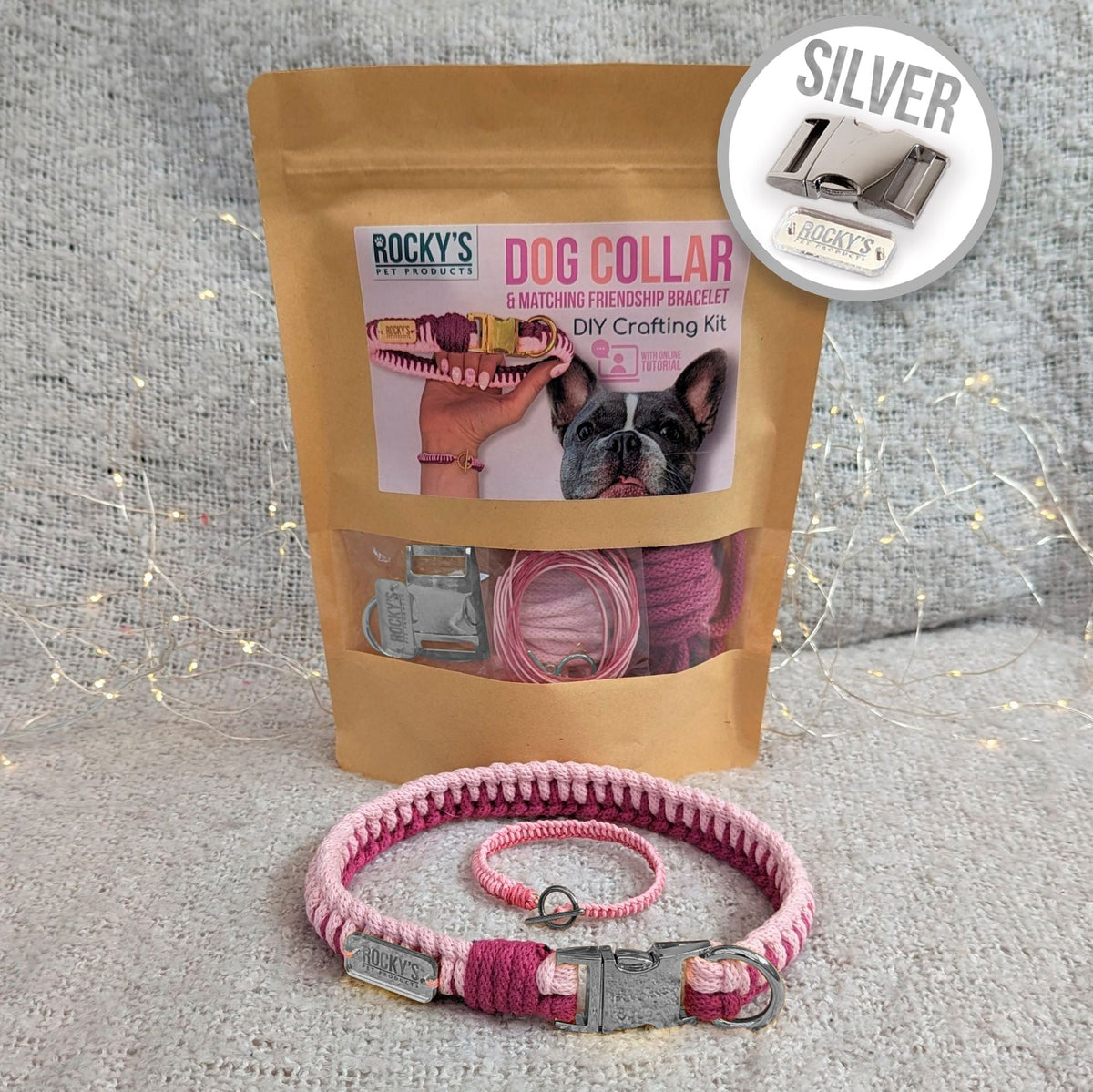 Make Your Own Dog Collar & Friendship Bracelet Kit - PINK🐾