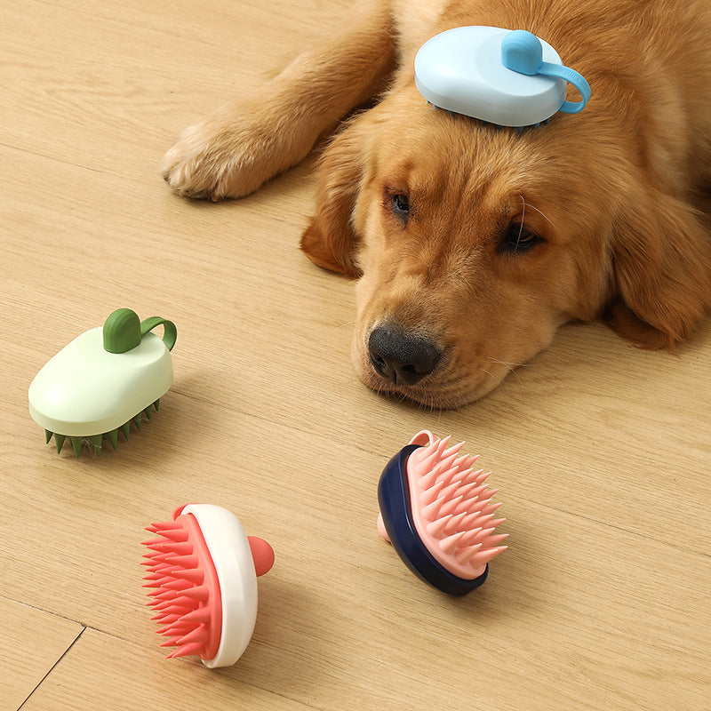 Handheld Dog Grooming & Bath Brush