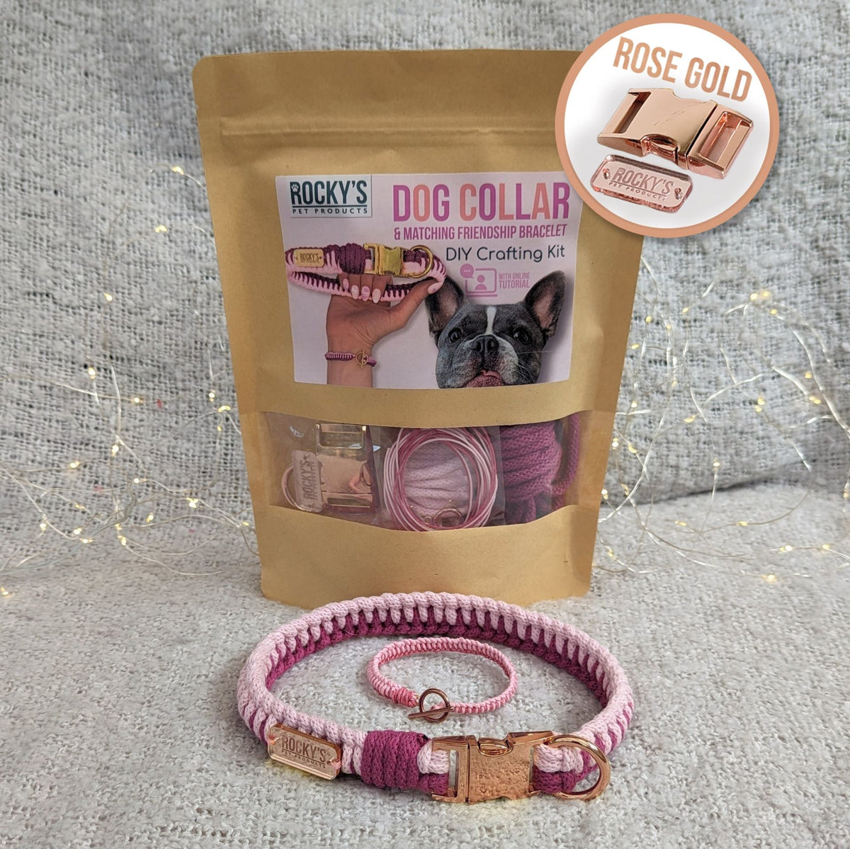 Make Your Own Dog Collar & Friendship Bracelet Kit - PINK🐾