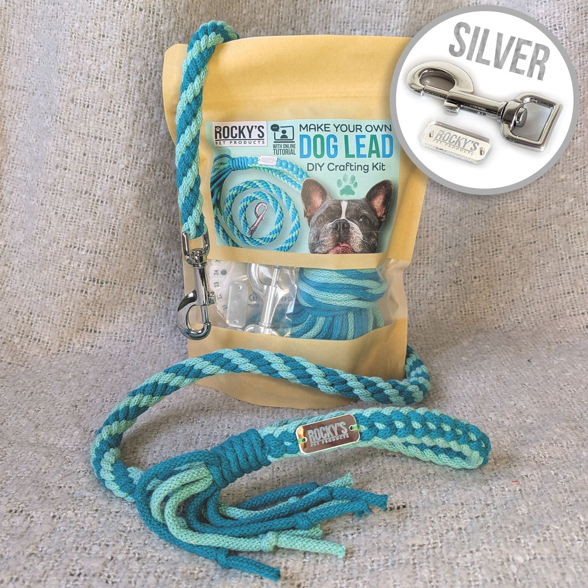 Make Your Own Dog Lead Craft Kit – Mint 🐾