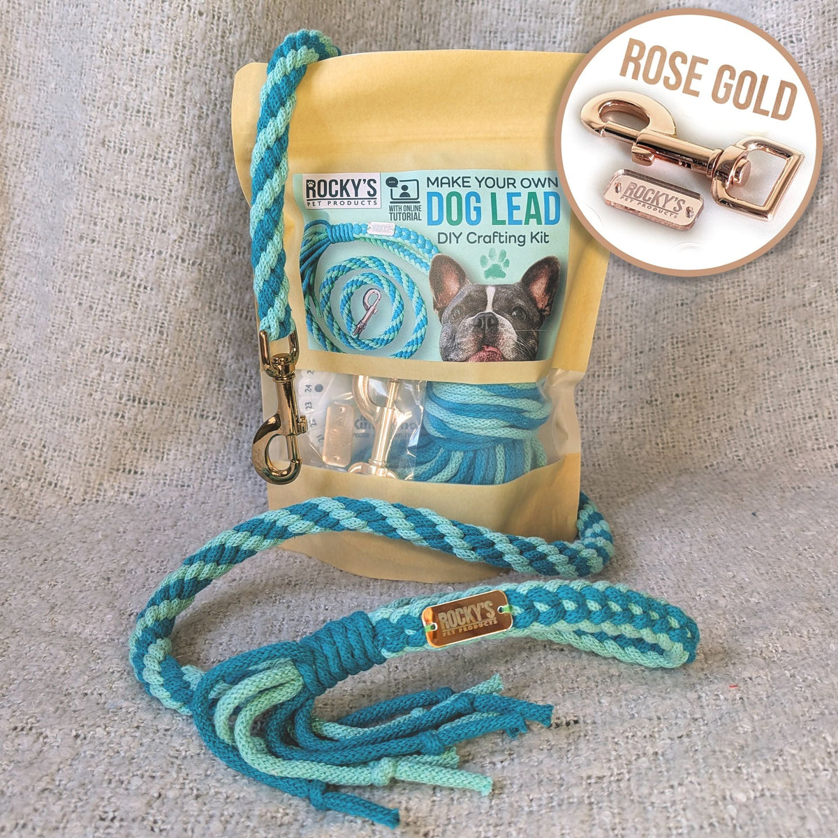 Make Your Own Dog Lead Craft Kit – Mint 🐾