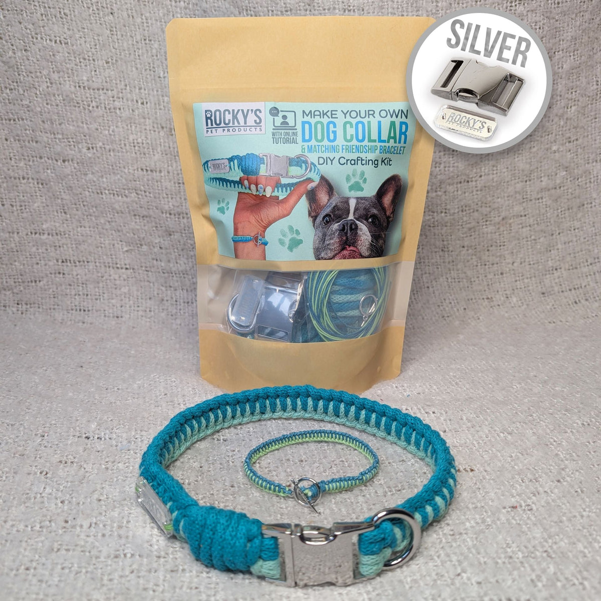 Make Your Own Dog Collar & Friendship Bracelet Kit 🐾 – Mint
