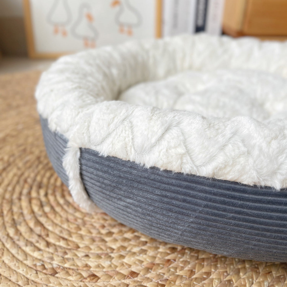Round Plush Dog Bed