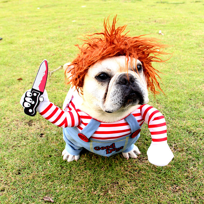 Scary Doll Halloween Dog Costume 🎃