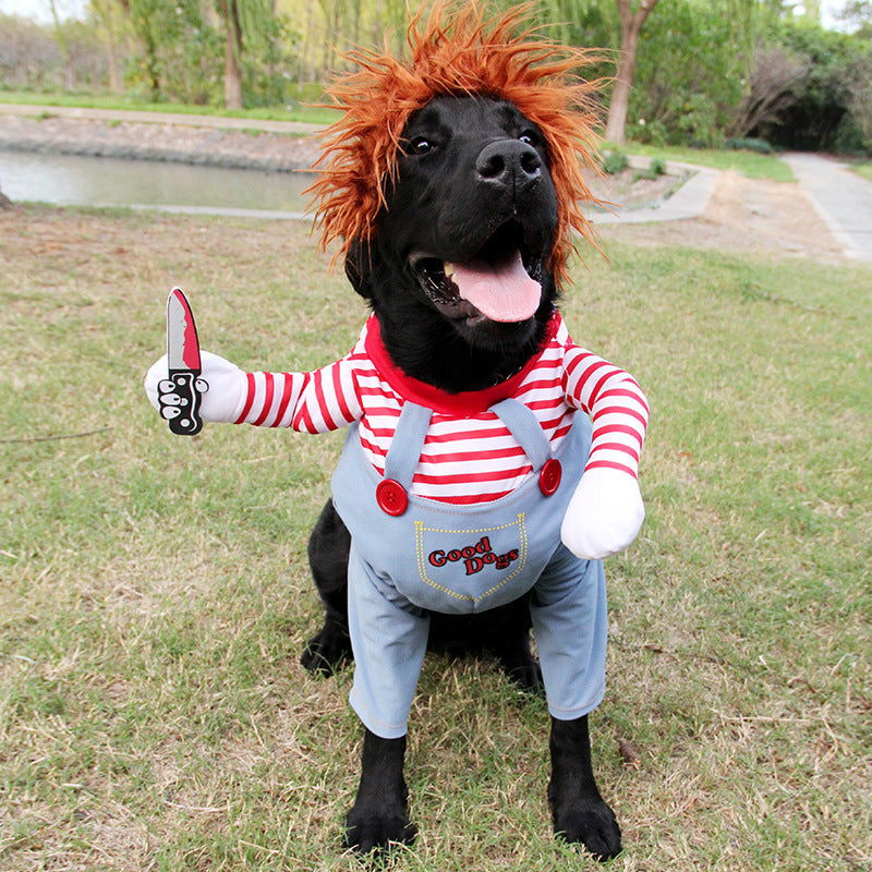 Scary Doll Halloween Dog Costume 🎃
