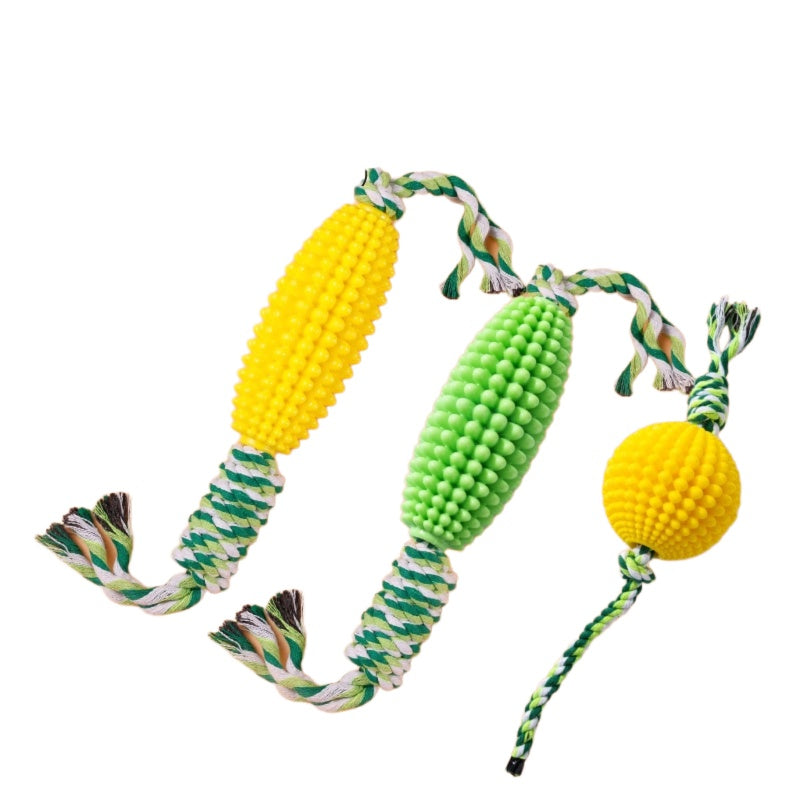 Corn Knot Dog Toy 🌽🐾