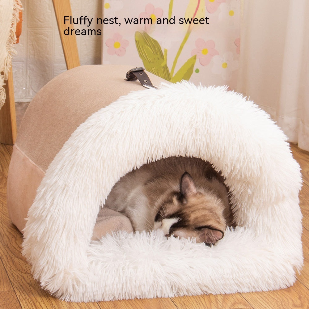 Cosy Plush Dog Nest Bed