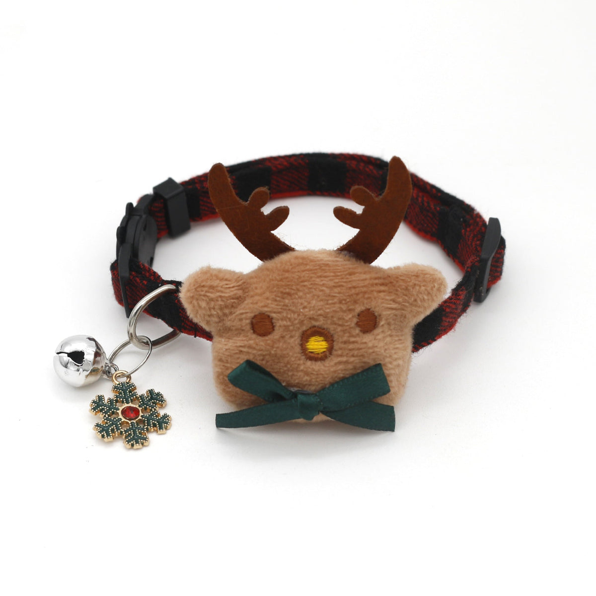 Christmas Plaid Dog Collar with Bow 🎄