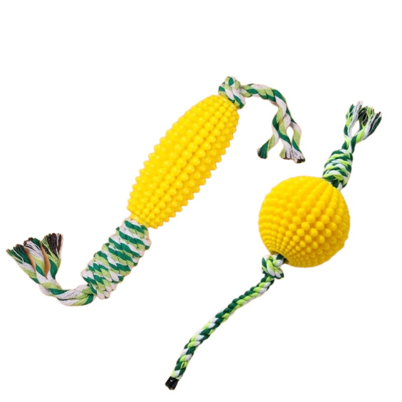 Corn Knot Dog Toy 🌽🐾