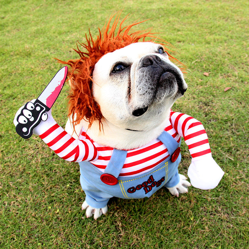 Scary Doll Halloween Dog Costume 🎃
