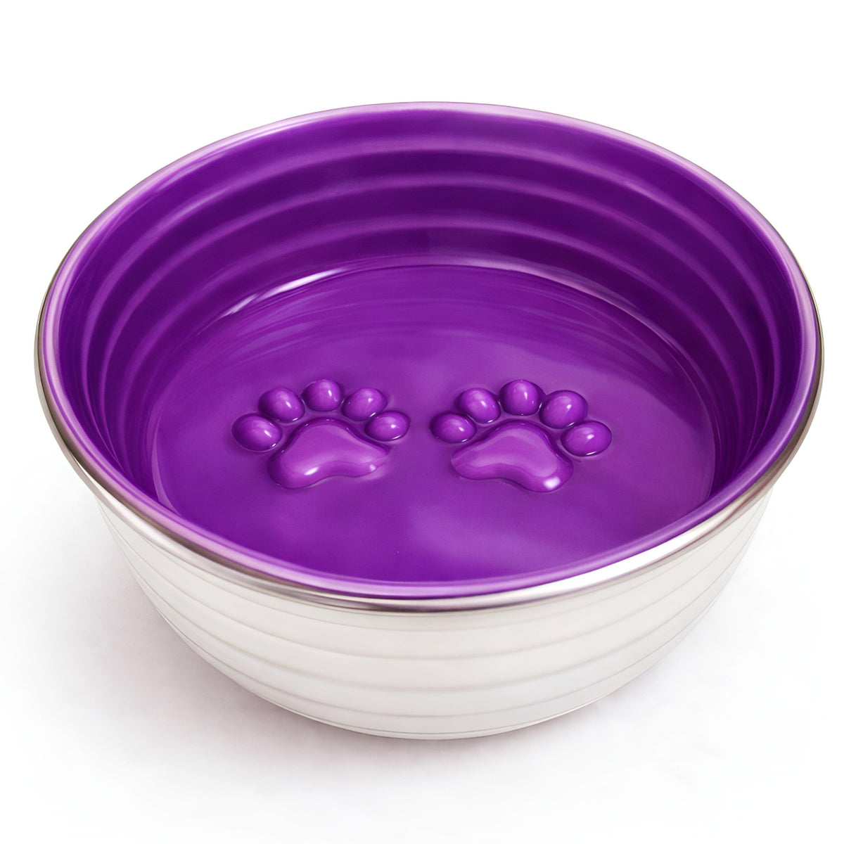 Poppy Collection Stainless Steel Dog Bowl – Violet