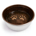 Poppy Collection Stainless Steel Dog Bowl – Chocolate