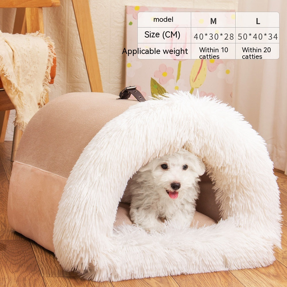 Cosy Plush Dog Nest Bed
