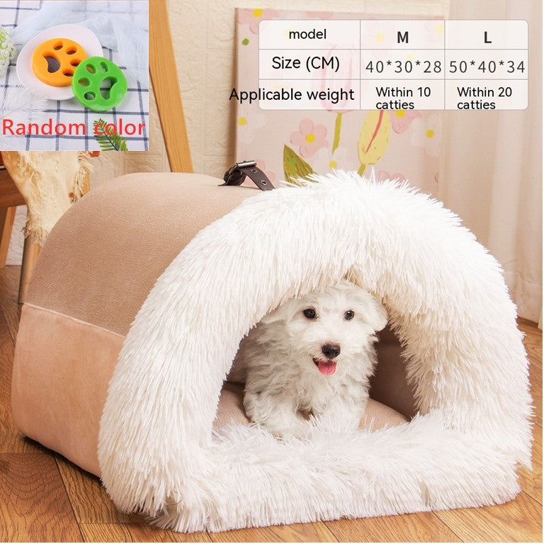 Cosy Plush Dog Nest Bed