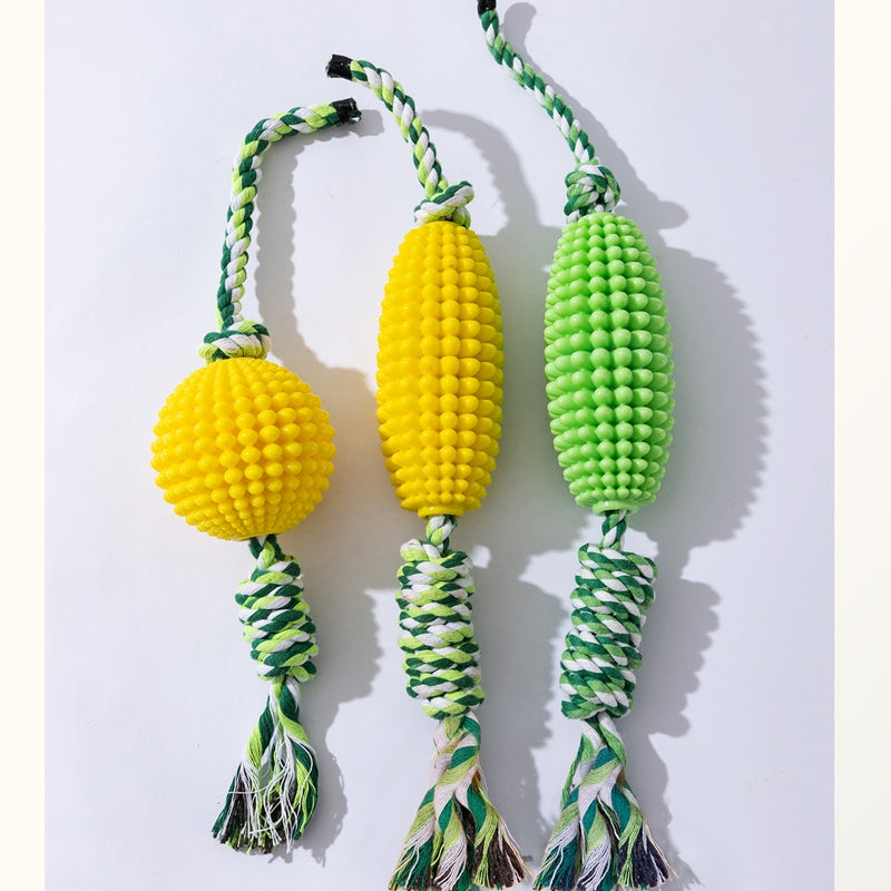 Corn Knot Dog Toy 🌽🐾