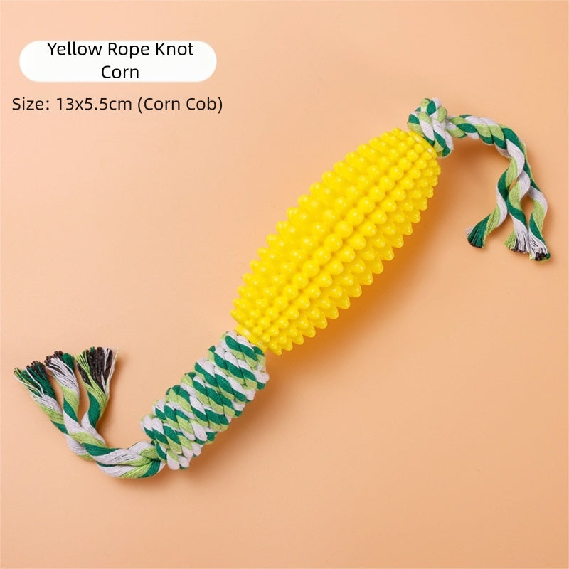 Corn Knot Dog Toy 🌽🐾