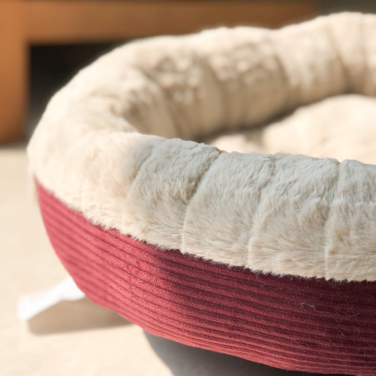 Round Plush Dog Bed