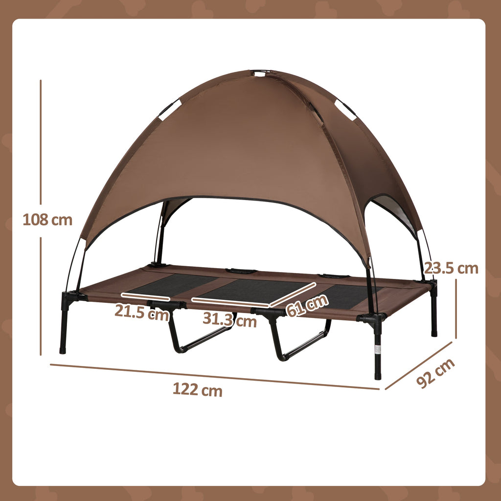 PawHut Raised Dog Bed with Canopy – XL